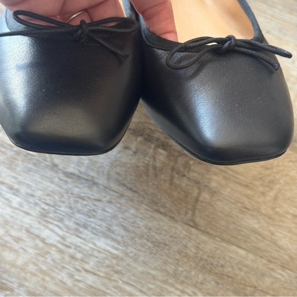 Madewell Womens The Anelise Ballet Flat Size 9.5 Black Bow NN901 Leather Slip On - Picture 4 of 10